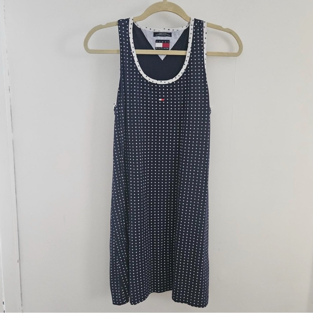 Tommy Hilfiger Navy Blue and White Star Dress